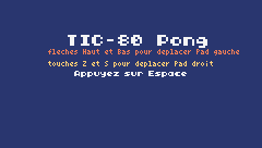 TIC-80 PONG