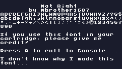 NOT RIGHT (FONT)