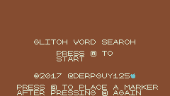 GLITCH WORD SEARCH